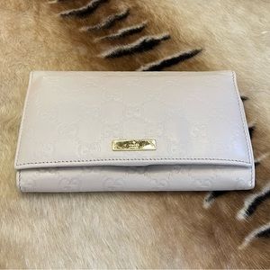 Beautiful Gucci Guccissima KissLock Leather Wallet - EUC